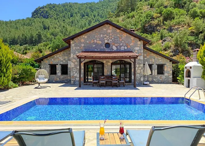 Haustierfreundliches Villa Kayakoy 2 - Private Stone Villa Fethiye